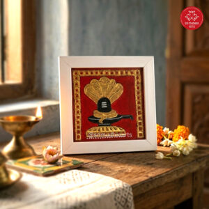 Sarpa Lingam Mini Tanjore Art
