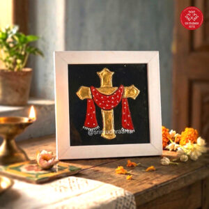 Jesus Christ Holy Cross Mini Tanjore Art